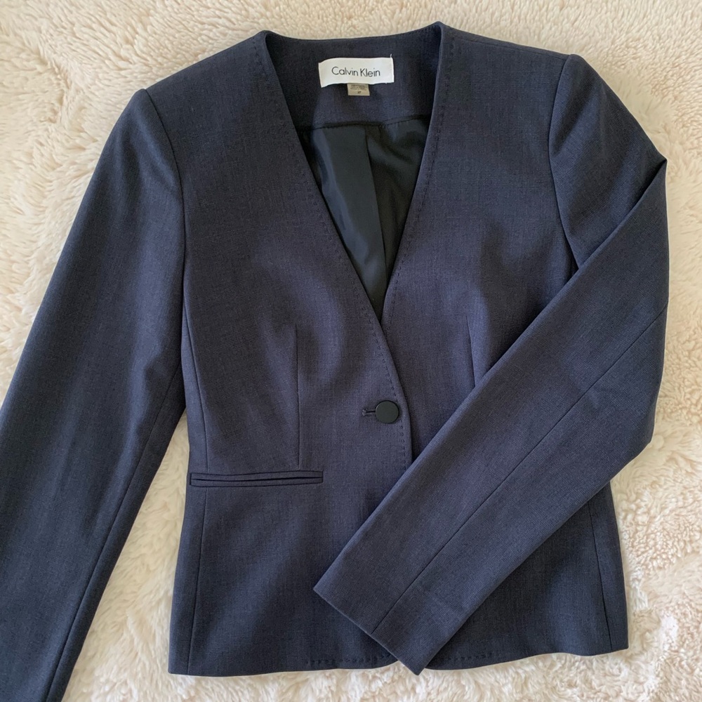 Calvin Klein Black Blazer Professional Tailored Design